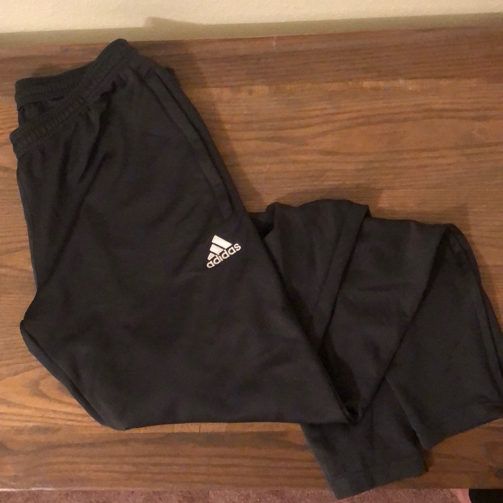 Dark gray adidas pants!